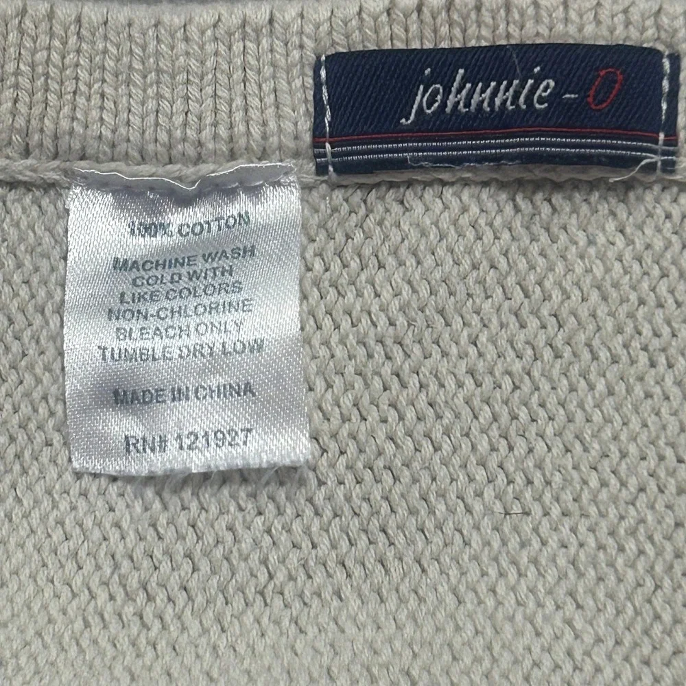 Johnny O Throw Blanket Cream Blue Red Striped Surfer Knit Coastal Preppy 53x64